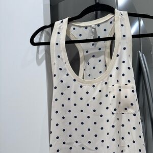 Joie 100% Silk Polka Dot Racerback Tank Top